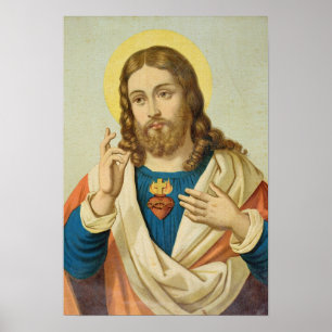 Den sakrala hjärtan poster