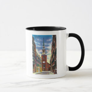 Den Salem gatan beskådar av den gammala nordkyrka Mugg