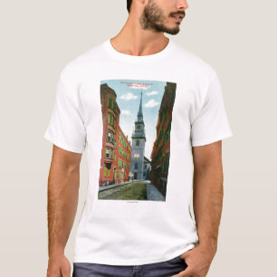 Den Salem gatan beskådar av gammal nordkyrka Bldg Tröja