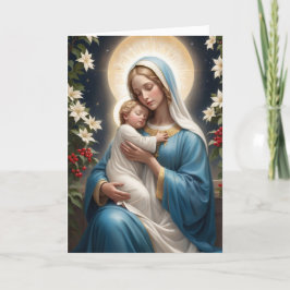 Den saliga jungfru Maria Traditionell katolsk Helgkort