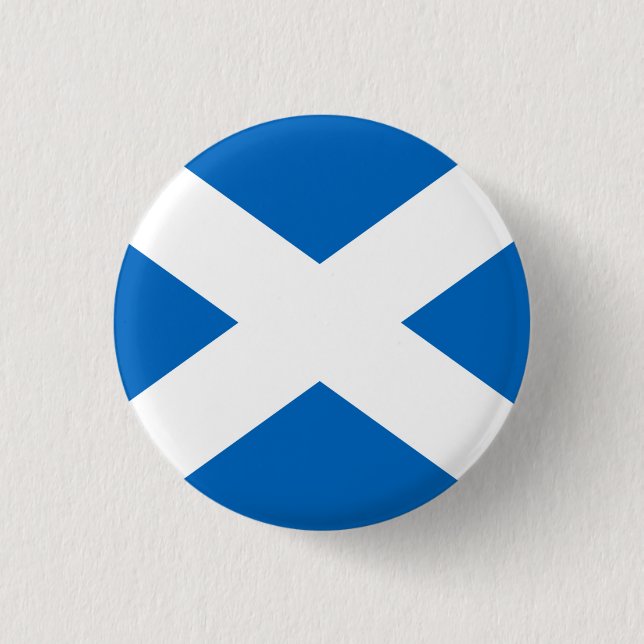Den Saltire Skottland flagga klämmer fast emblem Knapp (Framsida)