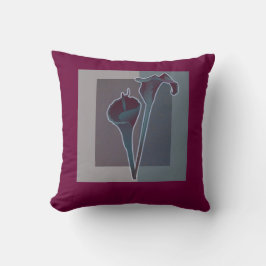 Den samtidaa formgivare kudder liljar i burgundy kudde