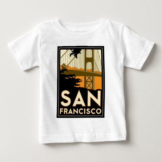 Den San Francisco art déco reser affischen T-shirt (Framsida)