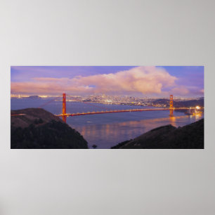 Den San Francisco staden med den guld- grinden Poster