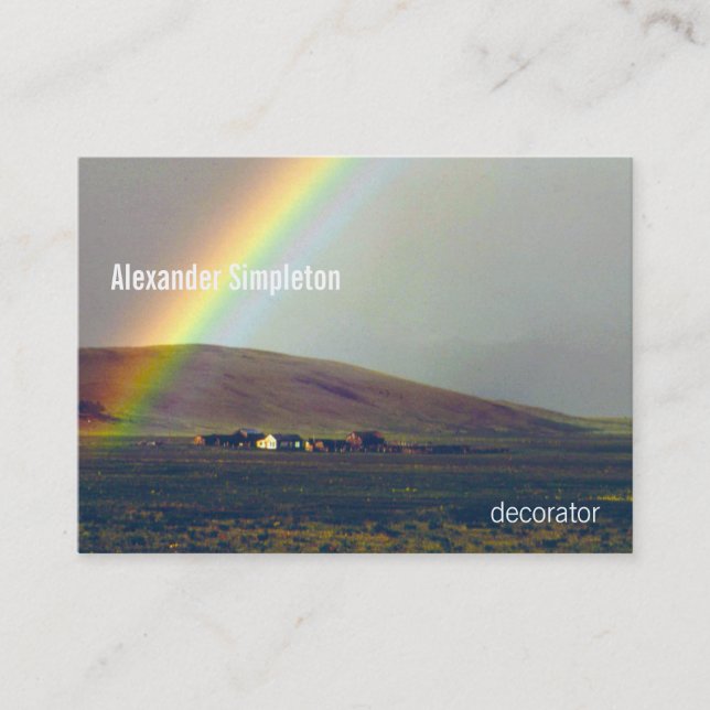 Den San Luis dalen efter regnar Visitkort (Framsida)