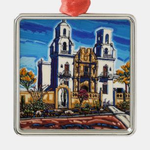 Den San Xavier helgdagprydnaden Julgransprydnad Metall