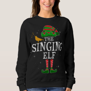 Den sångande Elf-matchande familjejulen Singer F T Shirt