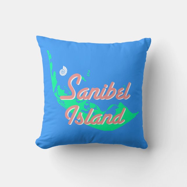 Den Sanibel ökartan skisserar design Kudde (Framsida)