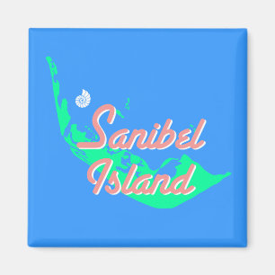 Den Sanibel ökartan skisserar design Magnet