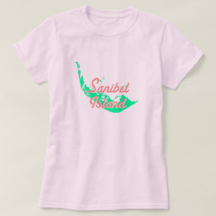 Den Sanibel ökartan skisserar design T-shirt