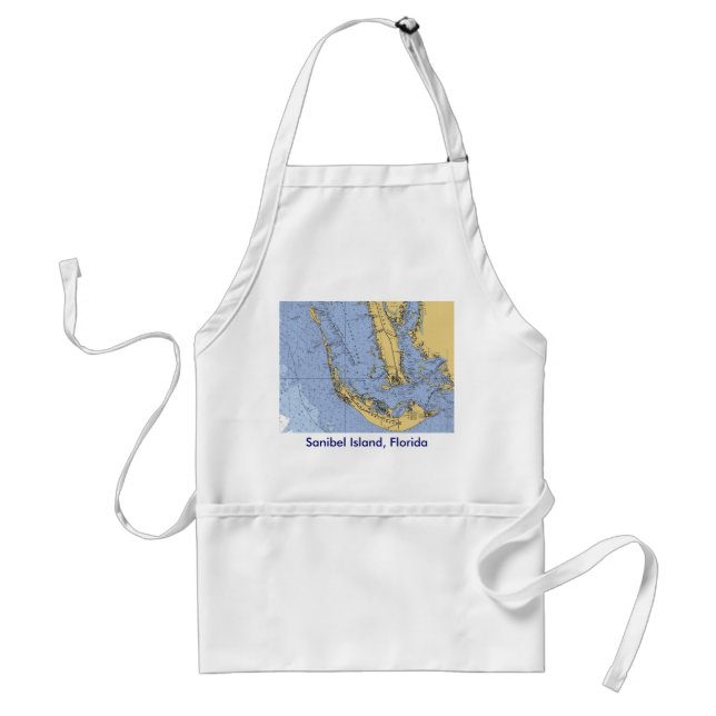 Den Sanibel ön nautiska Florida kartlägger Förkläde (Framsidan)