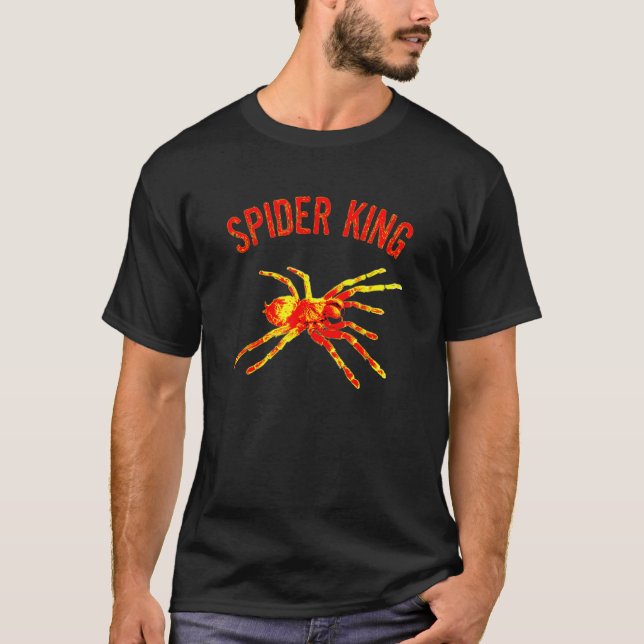 Den sanna exotiska Arachnoid Spider Kung Tarantula T Shirt (Framsida)
