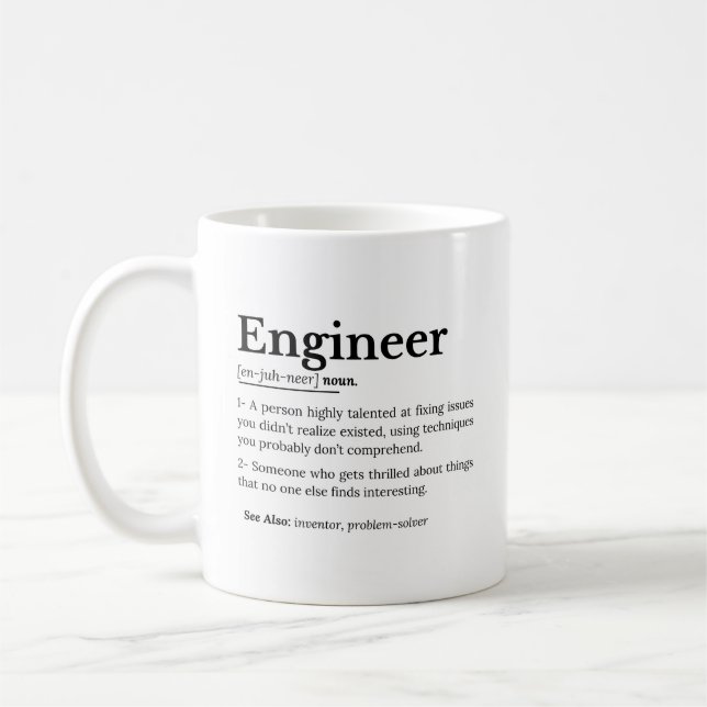 Den sanna innebörden av Ingenjör Kaffemugg (Vänster)