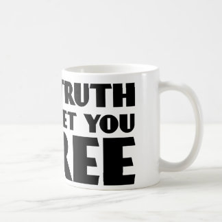Den sanning ska uppsättningen dig fritt kaffemugg
