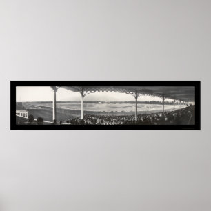 Den Santa Anita tävlingen spårar fotoet 1908 Poster