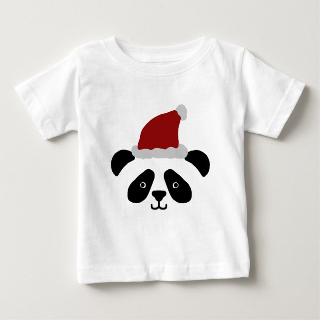 Den Santa pandaen lurar tshirten T-shirt (Framsida)