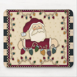 Den Santas julen tänder lökar Mousepad Musmatta