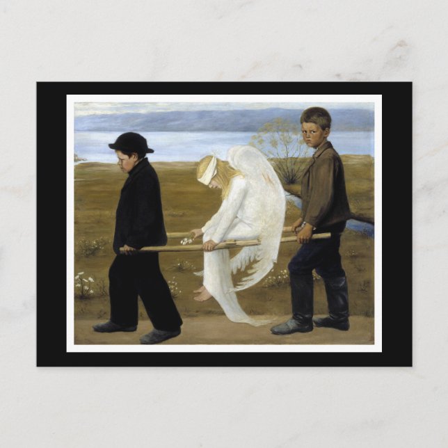 Den sårade ängeln vykort (Framsida)