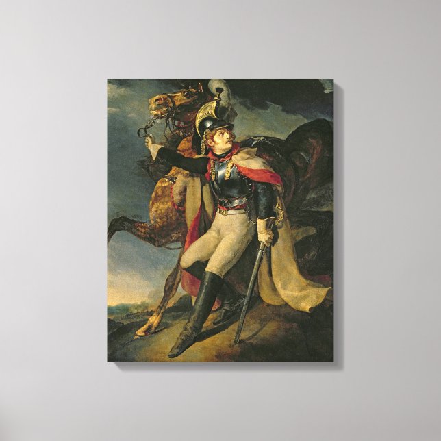 Den sårade Cuirassier, 1814 Canvastryck (Framsida)