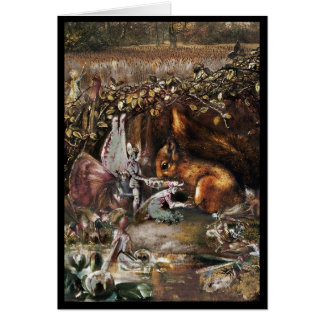 Den sårade ekorren hälsningskort