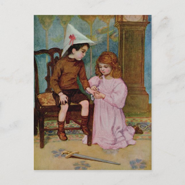 Den sårade Knight Vykort (Framsida)