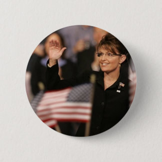 Den Sarah Palin flagga klämmer fast Knapp