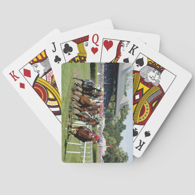 Den Saratoga tävlingen jagar leka kort Spel Kort (Baksidan)