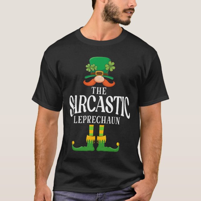 Den Sarkastiska Leprechaun St Patricks Day Matchni T Shirt (Framsida)