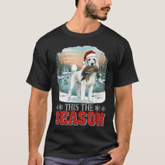 Den Säsongen Xmas Tomte Pudel Jakt Anka Söt T Shirt