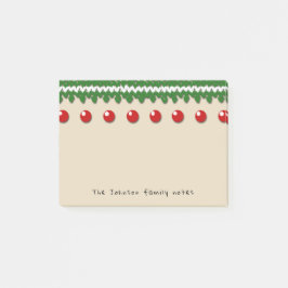 Den säsongsbetonade familjen noterar med post-it block