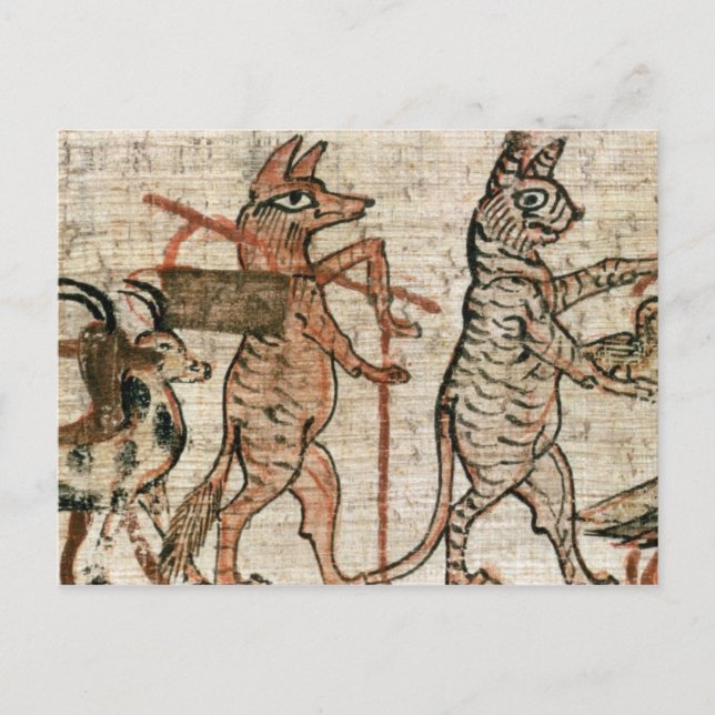 Den satiriska papyrus vykort (Framsida)