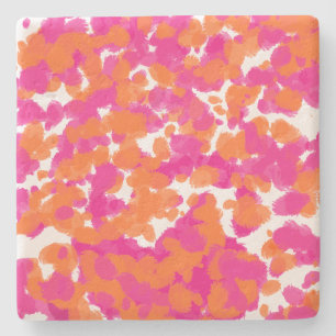 Den sätta en klocka på flickaktigt Fuchsia orang Stenunderlägg