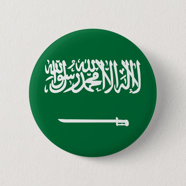 Den Saudiarabien flagga knäppas Knapp (Framsida)