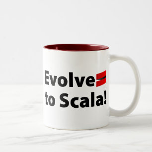 Den Scala muggen eller Stein, Evolve logotypen Två-Tonad Mugg