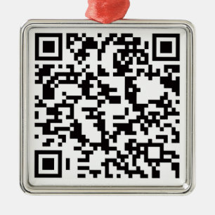 Den Scannable QR-puben kodifierar Julgransprydnad Metall