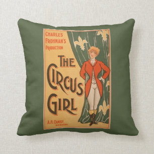 Den sceniska affischen #1 för cirkusflicka kudde
