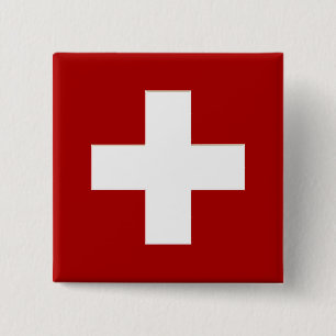 Den Schweitz flagga knäppas Knapp