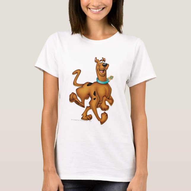 Den Scooby-Doo lycklig går T-shirt (Framsida)