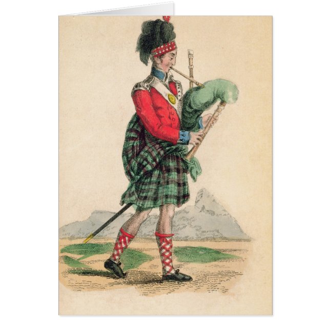 Den Scotch pipblåsaren Hälsningskort (Framsidan)