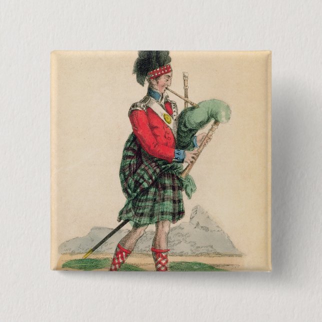 Den Scotch pipblåsaren Knapp (Framsida)