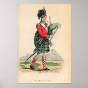 Den Scotch pipblåsaren Poster