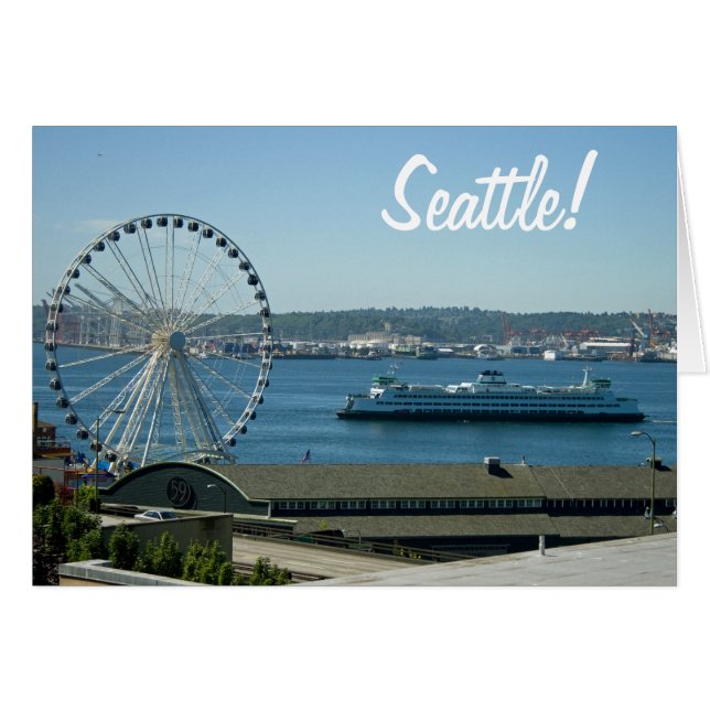 Den Seattle färjan och rullar Hälsningskort (Framsidan Horizontal)