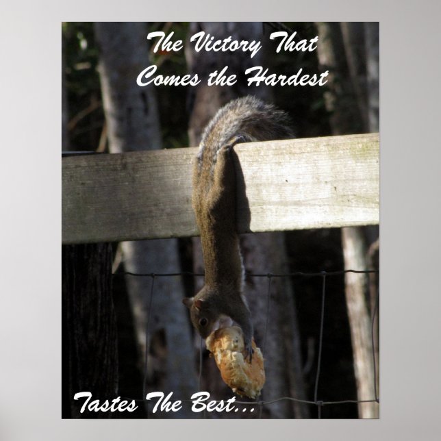 Den seger som kommer det svåraste smakar det bästa poster (Framsidan)