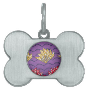 Den senaste Afrikan Vågigt traditionell Mode Mönst ID-bricka Husdjur