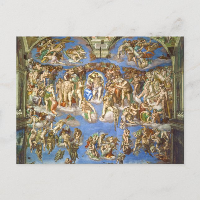Den senaste domen Fresco Michelangelo Buonarroti Vykort (Framsida)
