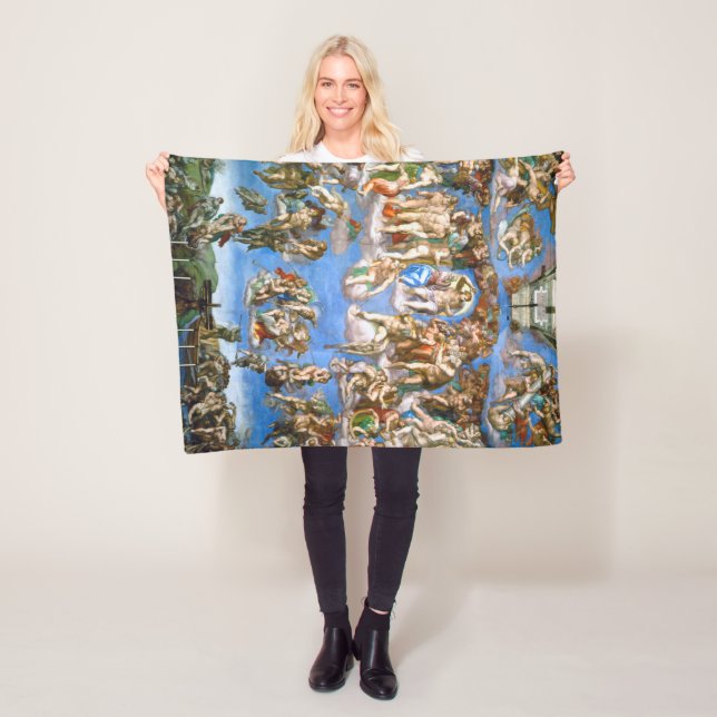 Den senaste domen, Michelangelo, 1536-1541 Fleecefilt (På plats)