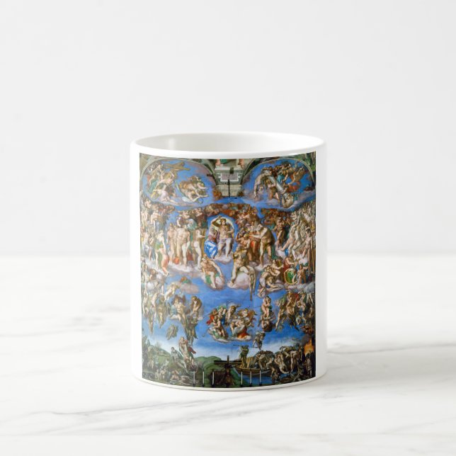 Den senaste domen, Michelangelo, 1536-1541 Kaffemugg (Center)