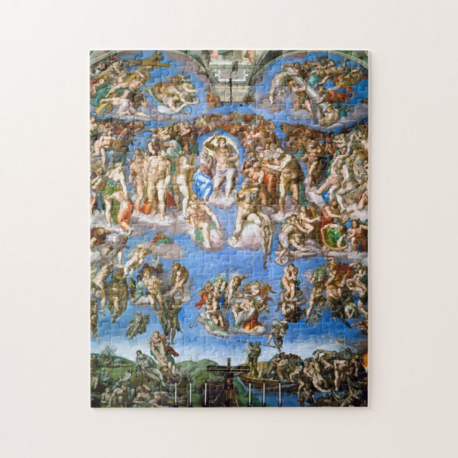 Den senaste domen, Michelangelo, 1536-1541 Pussel (Vertikal)