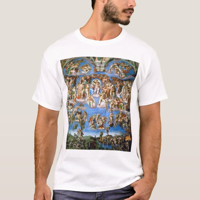 Den senaste domen, Michelangelo, 1536-1541 T Shirt (Framsida)