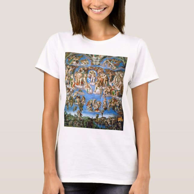 Den senaste domen, Michelangelo, 1536-1541 T Shirt (Framsida)